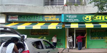 Retractable awning for commercial establishment